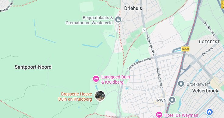 Werkgebied van onze loodgieter in Santpoort-Noord en omgeving